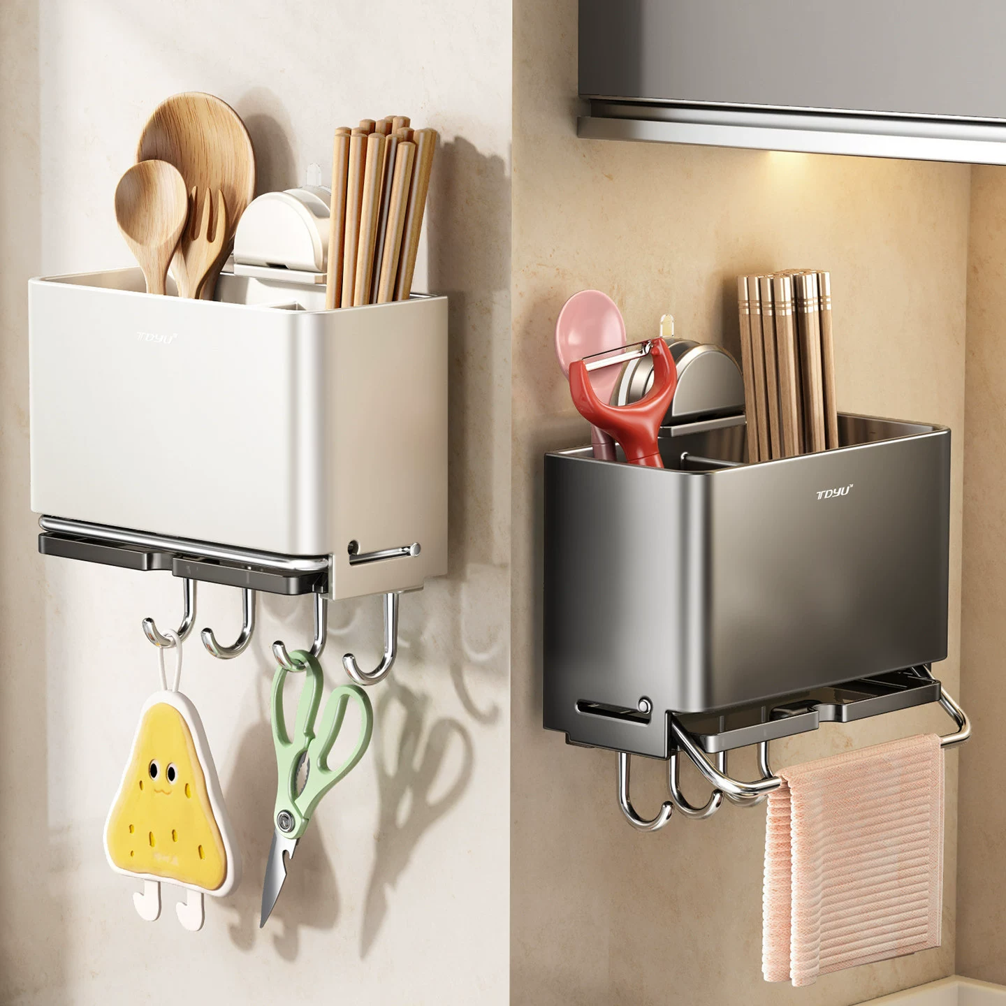 Wall-mounted Storage Rack Stainless Steel No-drill Kitchen — spice rack wholesale pick on SpiceShelf
