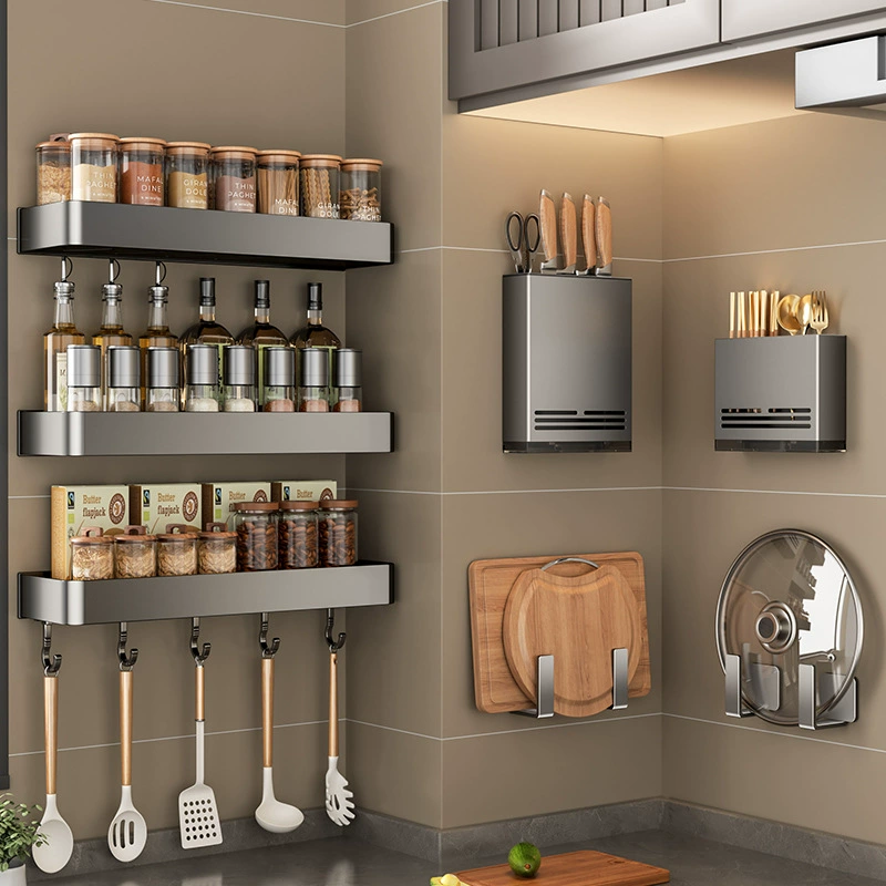 Wall-mounted Storage Rack Multi-tier No-drill Kitchen — spice rack wholesale pick on SpiceShelf