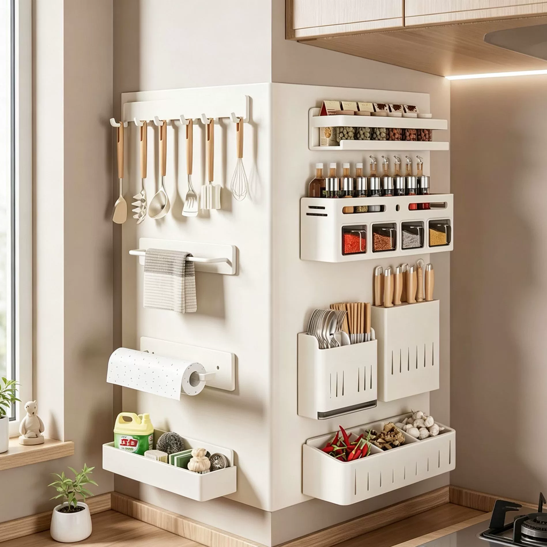 Spice Rack Magnetic Shelf Rack Hook Rack No-drill — spice rack wholesale pick on SpiceShelf
